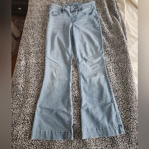 High Waist Flare Light Blue Womens Jeans By Laurie Felt